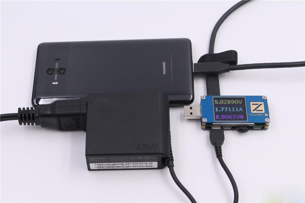 支持USB PD快充协议的手机正在做PD实充测试