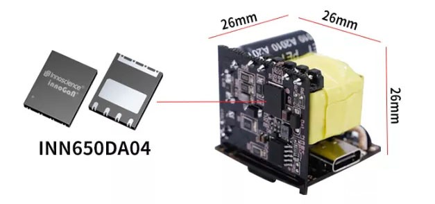 氮化镓充电器方案支持小米33w快充INN650DA04